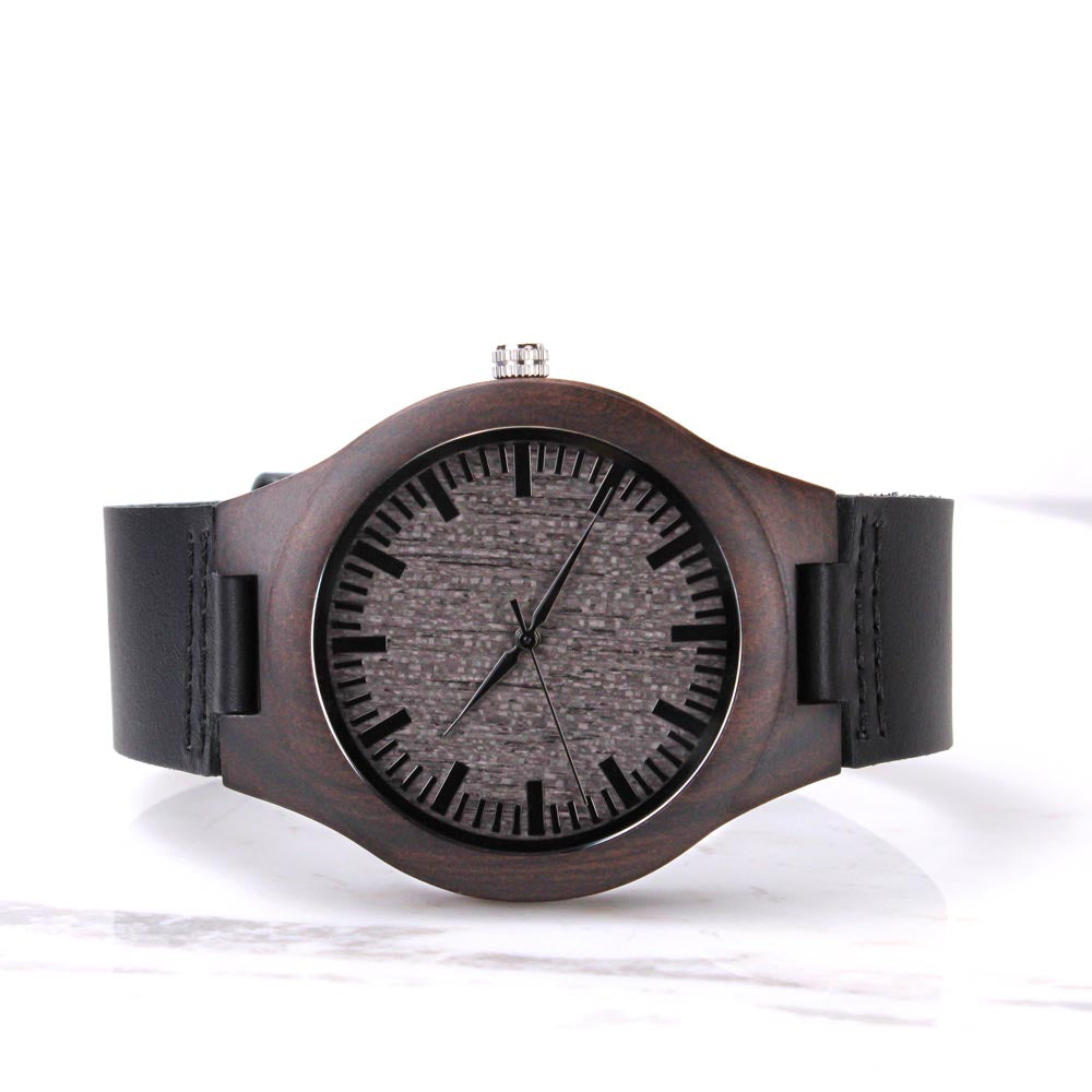 Timeless Bond – Engraved Wooden Watch