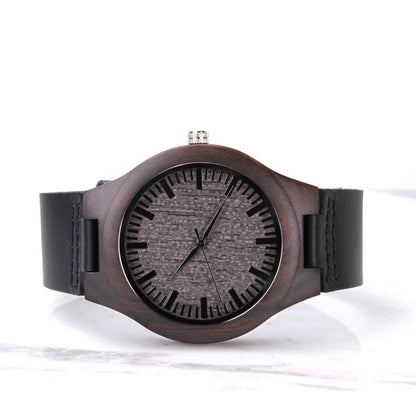 Timeless Bond – Engraved Wooden Watch