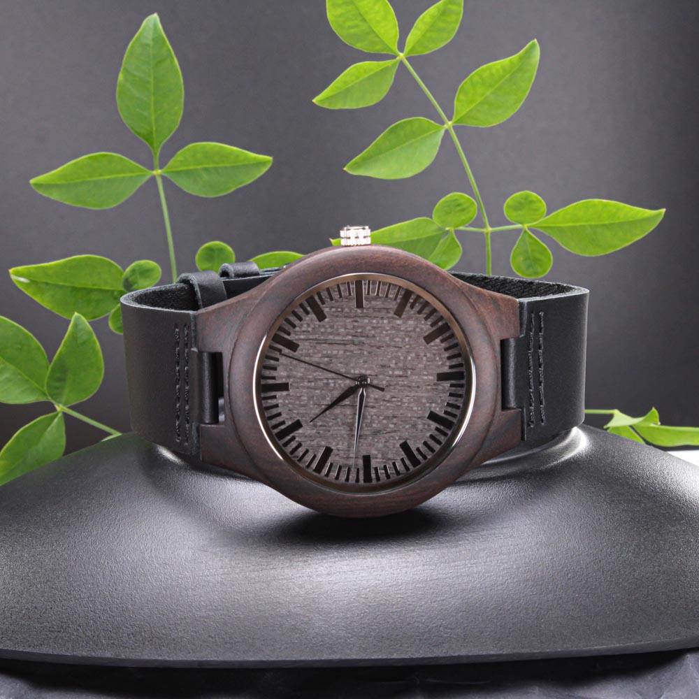 Timeless Bond – Engraved Wooden Watch