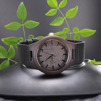 Timeless Bond – Engraved Wooden Watch