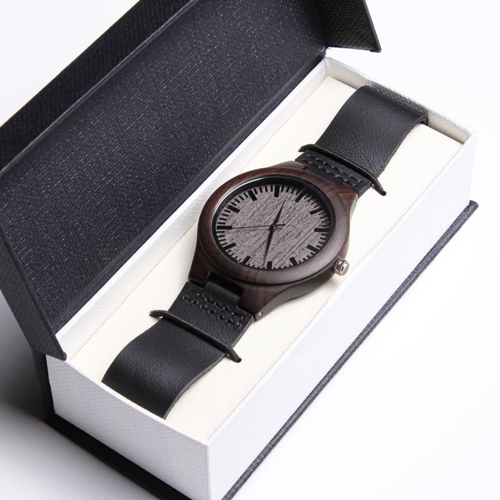 Timeless Bond – Engraved Wooden Watch