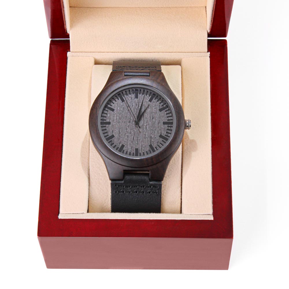 Timeless Bond – Engraved Wooden Watch