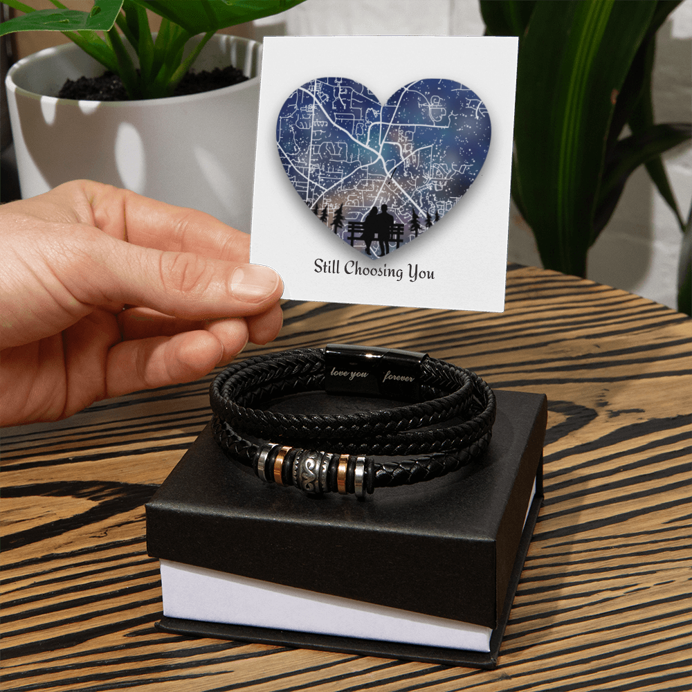 Still Choosing You — Men's Leather Bracelet