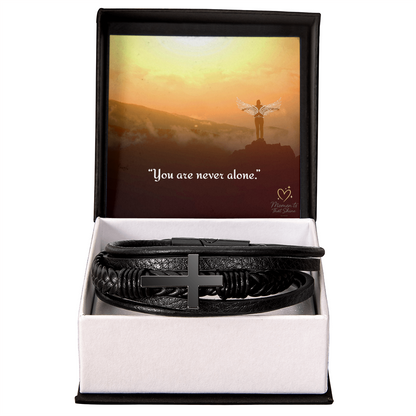 You Are Never Alone – Cross Bracelet for Boys & Teens