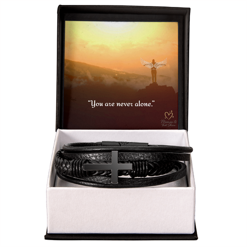 You Are Never Alone – Cross Bracelet for Boys & Teens