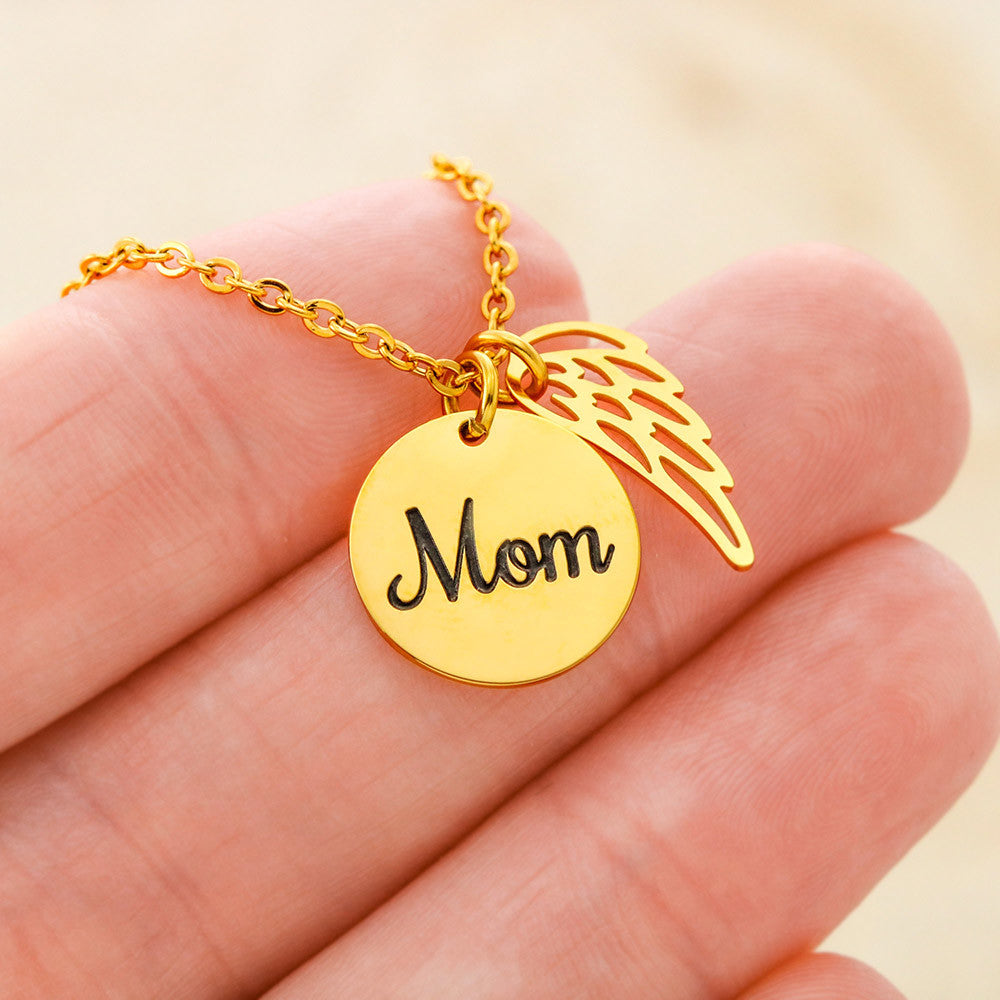 Always Near — Angel Wing Necklace for Mom