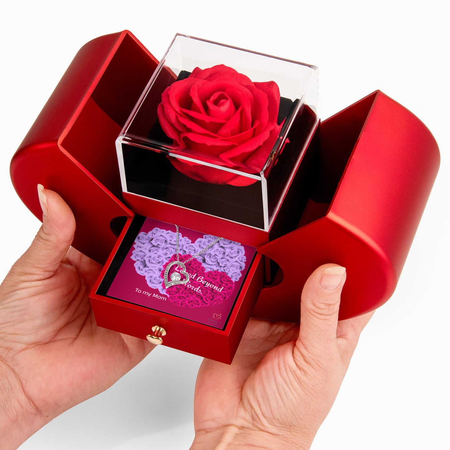 Love Beyond Words - Eternal Rose Jewelry Gift Box
