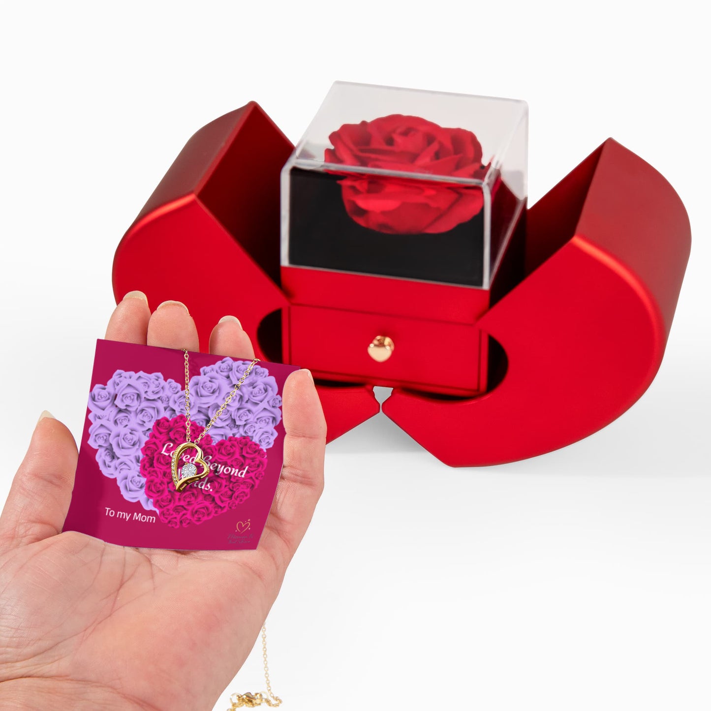 Love Beyond Words - Eternal Rose Jewelry Gift Box