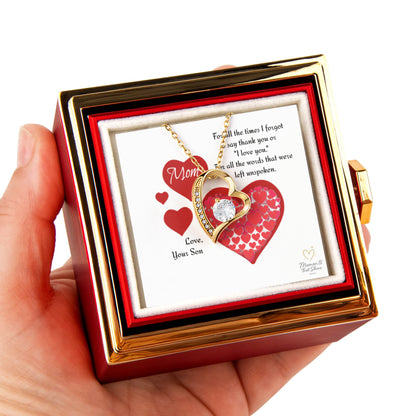 Loved Beyond Words – Heart Necklace for Mom